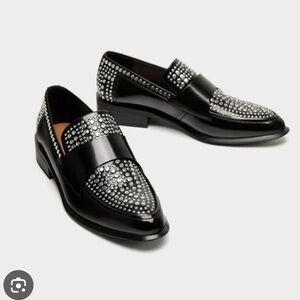 Zara Studded Loafers